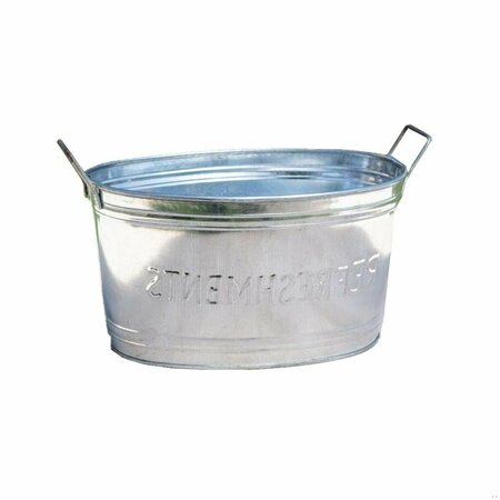 HOMEROOTS Refreshments Oval Stainles Steel Galvanized Beverage Tub 384109